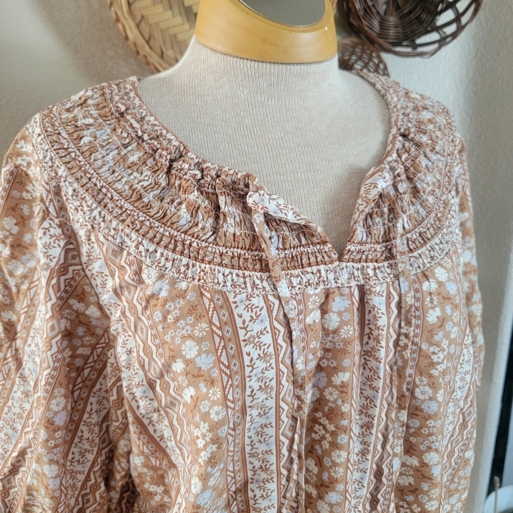 Wrangler Retro Bohemian Floral Print Women's Top SZ L - Picture 5 of 5